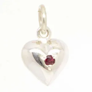 9ct Yellow Gold Birthstone Heart Charm