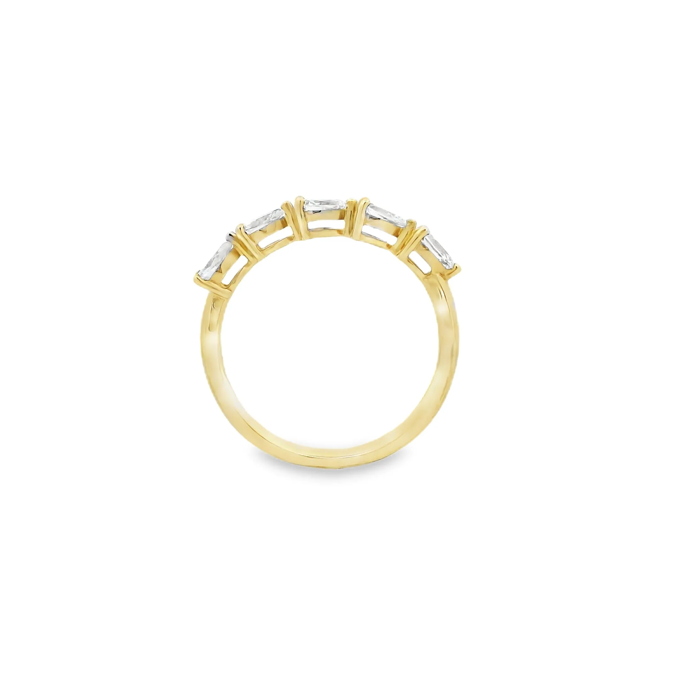 9ct Yellow Gold Pear Cut Lab Grown Diamond Eternity Band TDW= 0.55ct