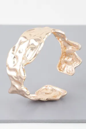 Abstract Ripple Open Cuff Bracelet