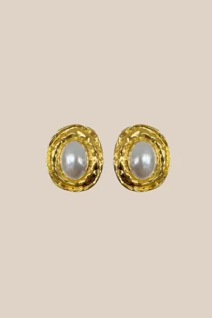 ADONIA STATEMENT EARRING - PEARL