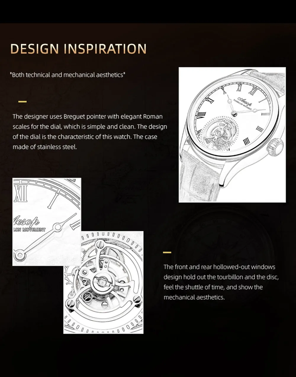 AESOP Roman Tourbillon Sapphire Mirror and Back Cover 7021 watch
