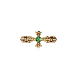 Aeternum Gemstone Cross Ring