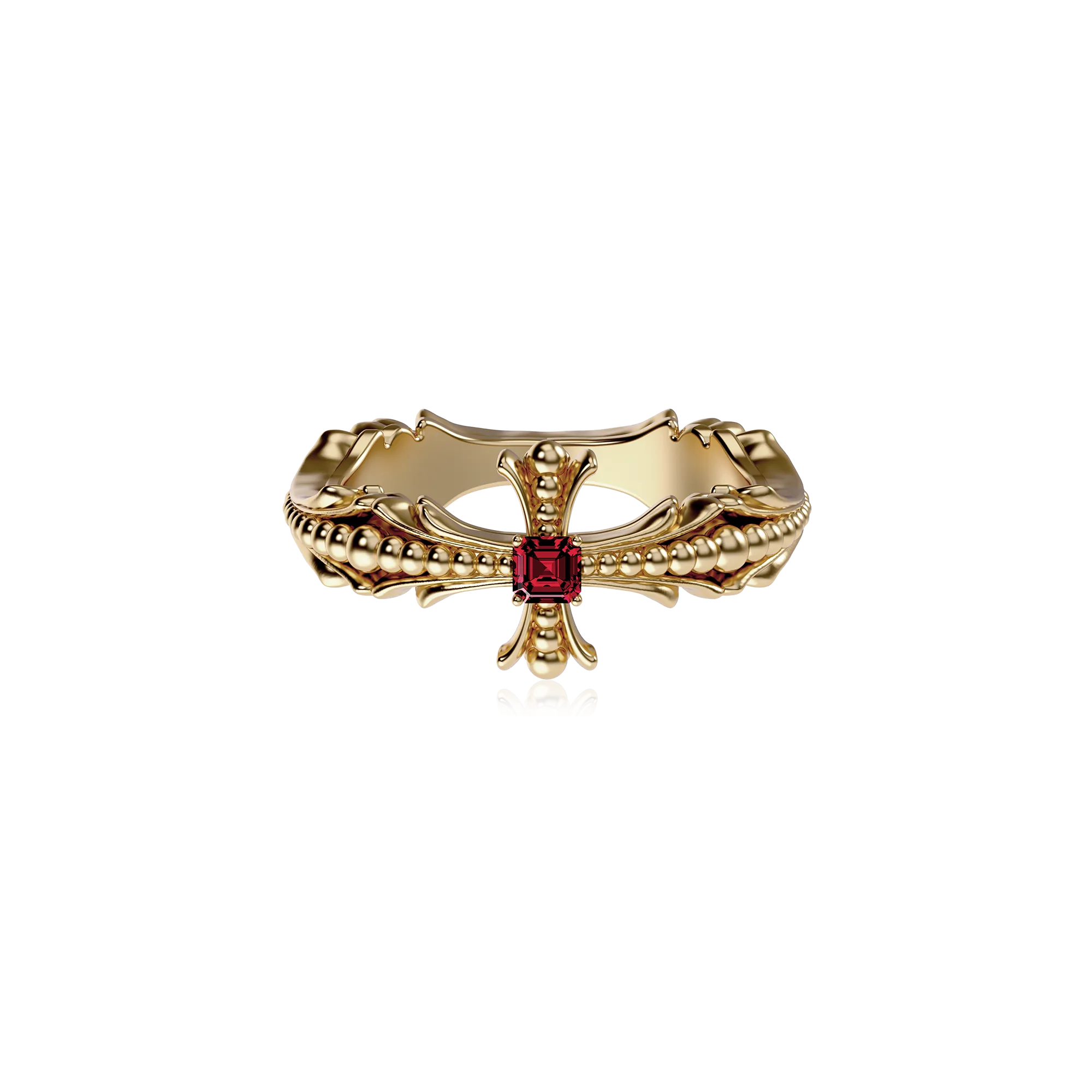 Aeternum Gemstone Cross Ring