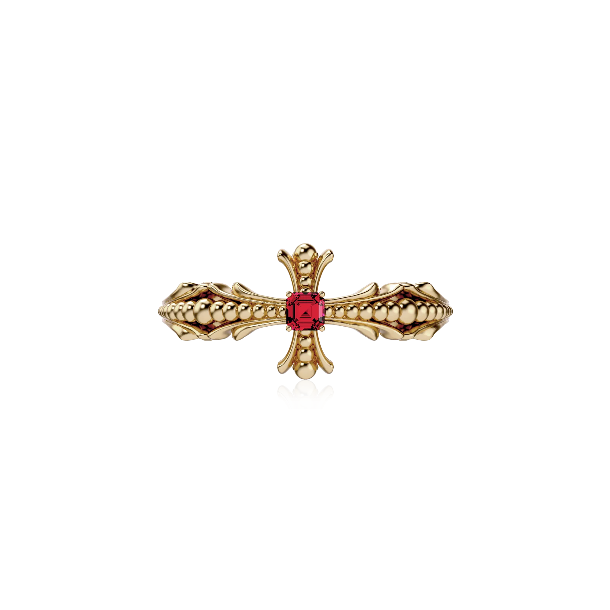 Aeternum Gemstone Cross Ring