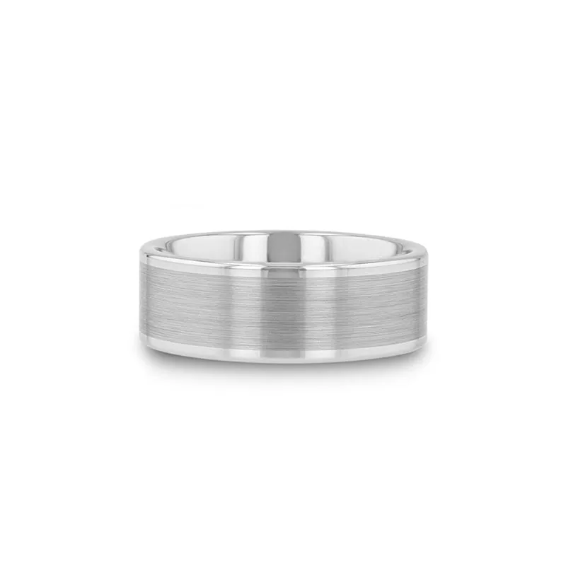 AIRES Pipe Cut Brush Center Tungsten Carbide Ring - 4mm - 10mm
