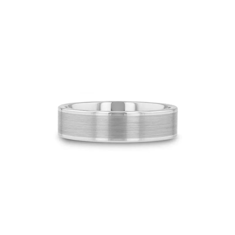 AIRES Pipe Cut Brush Center Tungsten Carbide Ring - 4mm - 10mm