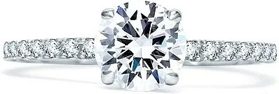 A.Jaffe Pave Diamond Engagement Ring