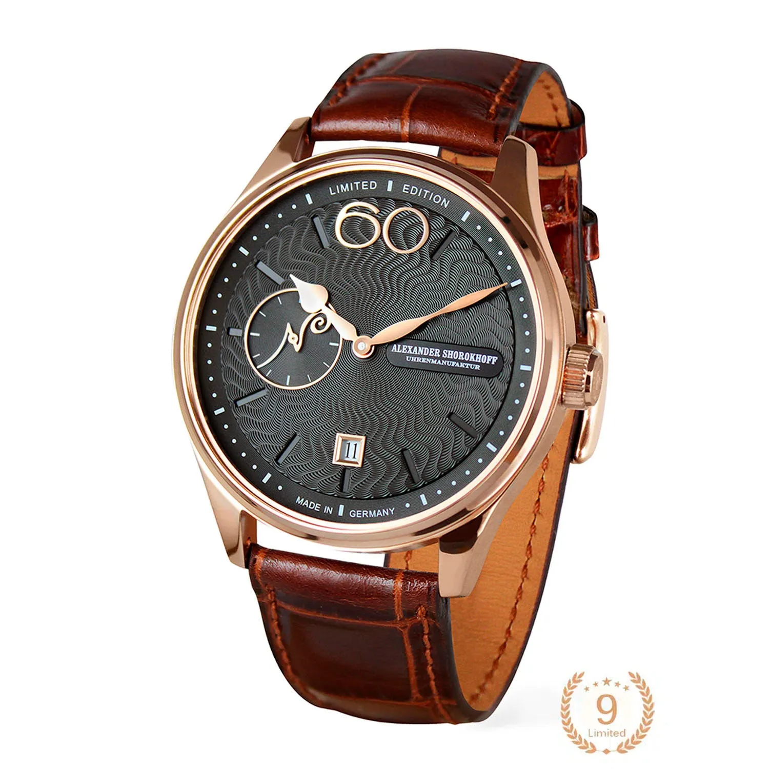 Alexander Shorokhoff Neva Black Limited Edition Stem Winding – AS.NEV03-4