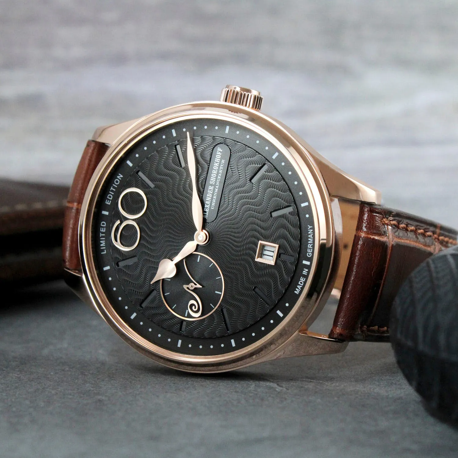 Alexander Shorokhoff Neva Black Limited Edition Stem Winding – AS.NEV03-4