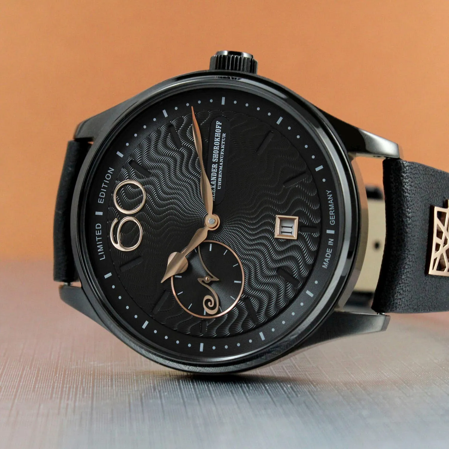 Alexander Shorokhoff Neva Black Limited Edition Stem Winding – AS.NEV04-4