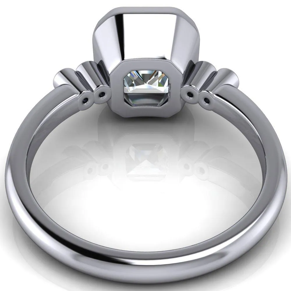 Amelie Asscher Moissanite Full Bezel Engagement Ring