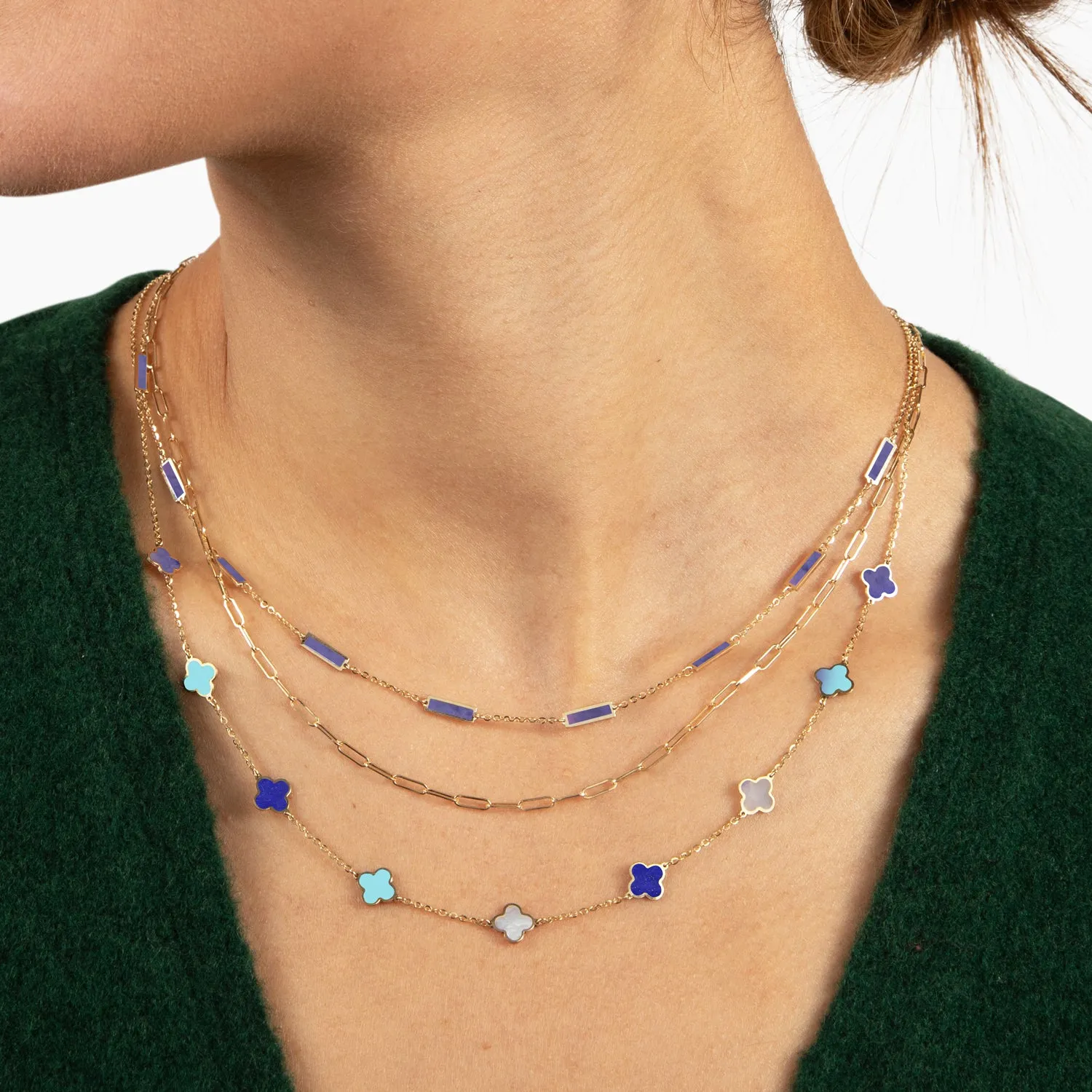 Amethyst Bar Chain Necklace