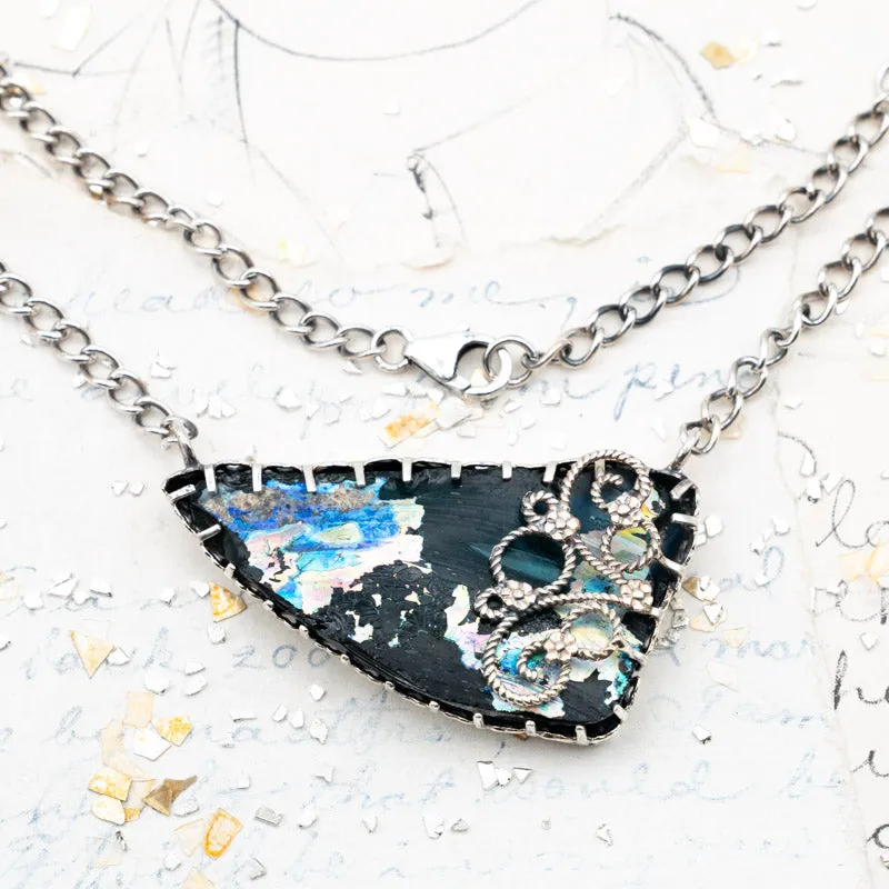 Ancient Roman Sea Glass Pendant Necklace