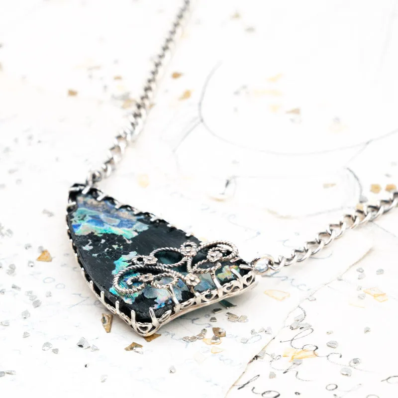 Ancient Roman Sea Glass Pendant Necklace