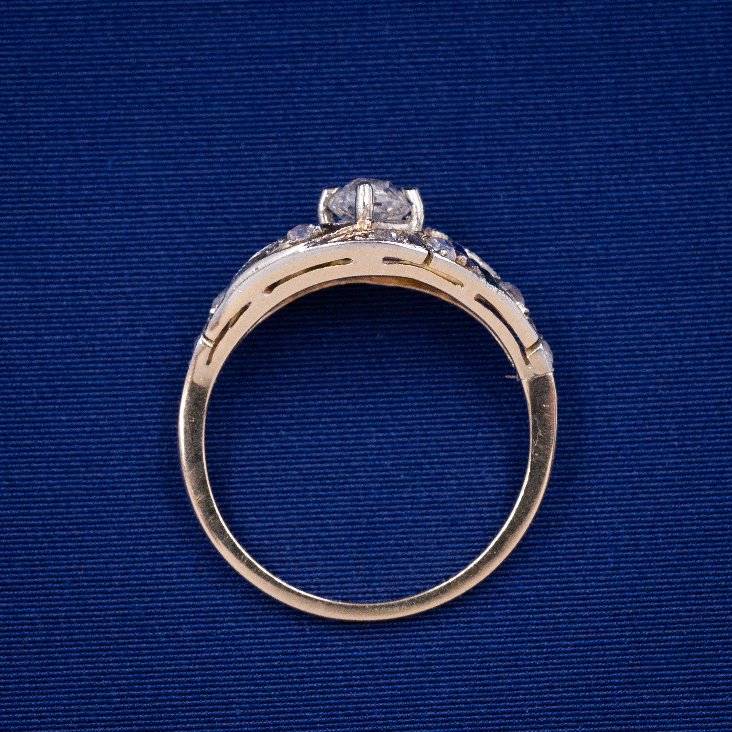Antique Diamond & Sapphire Ring C. 1910s