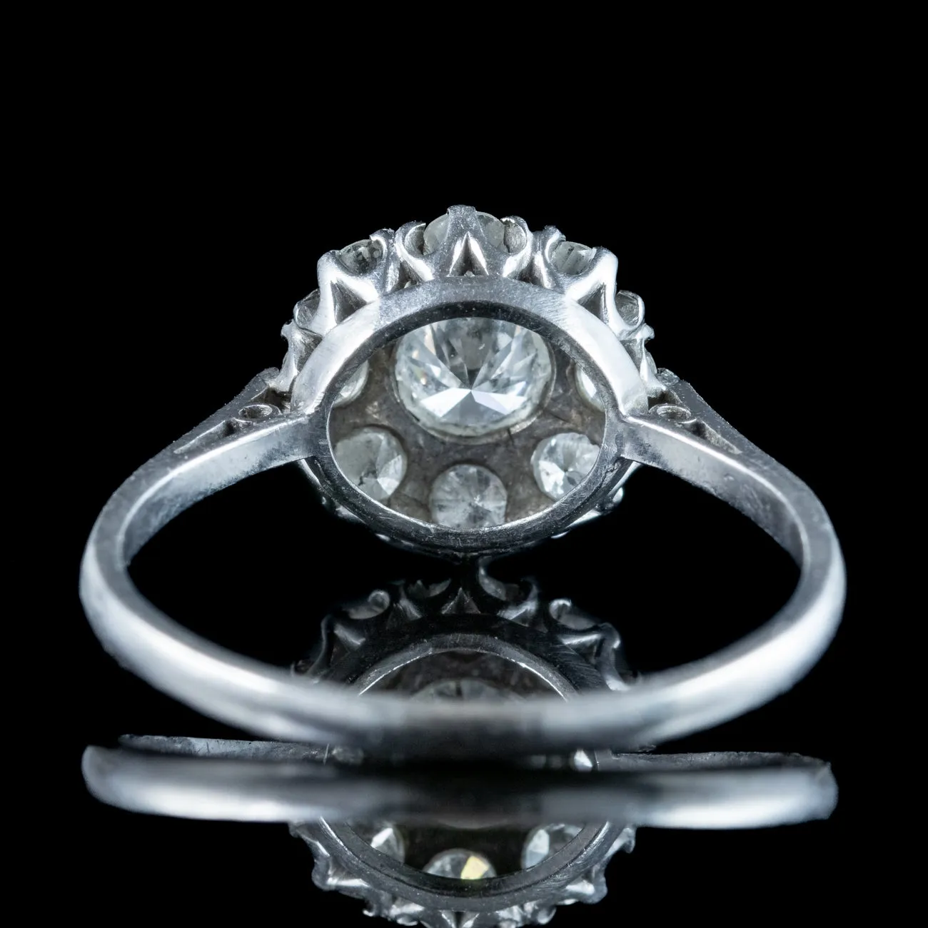 Antique Edwardian Diamond Cluster Ring 1.5ct Total