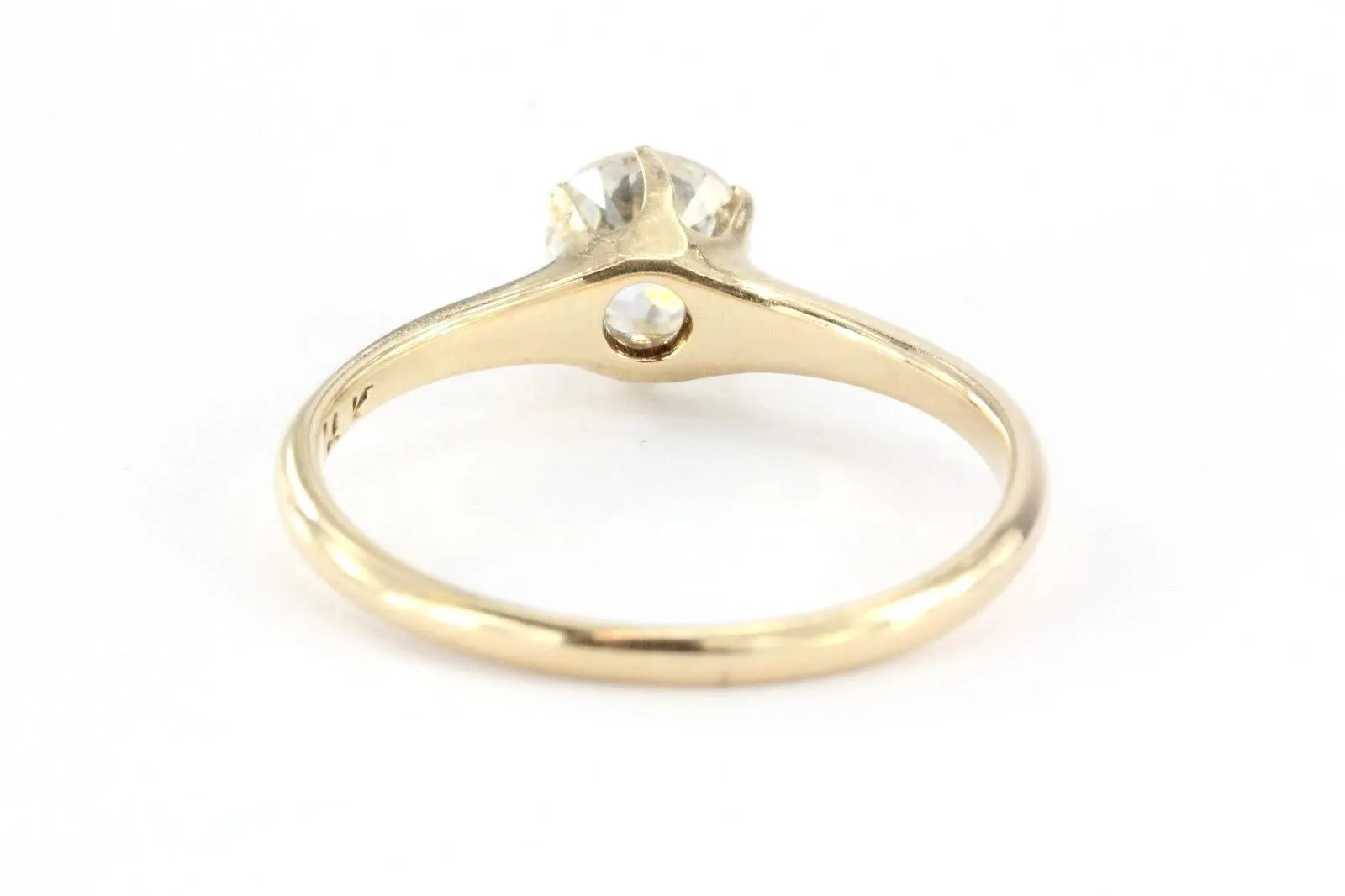 Antique Victorian 14K Gold .60 Carat Old Mine Diamond Engagement Ring