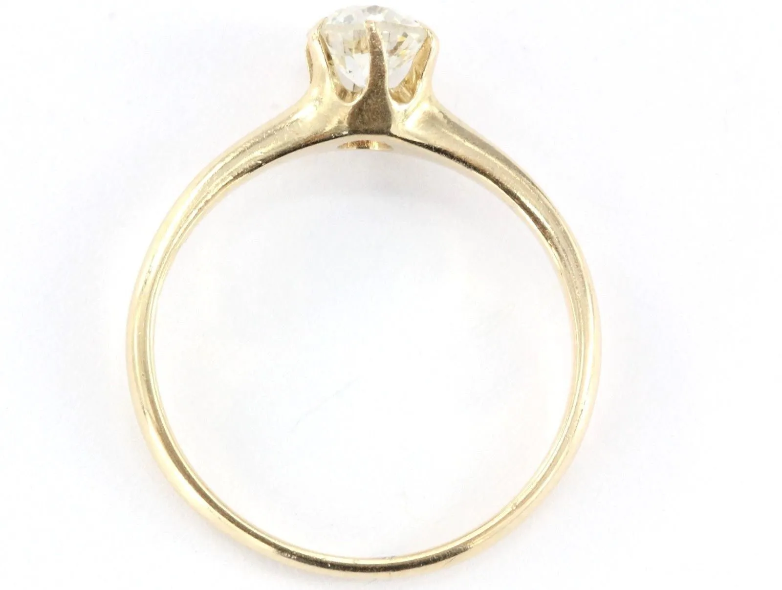 Antique Victorian 14K Gold .60 Carat Old Mine Diamond Engagement Ring