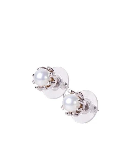 Aqua Viva Small Seashell Pearl Studs 6MM
