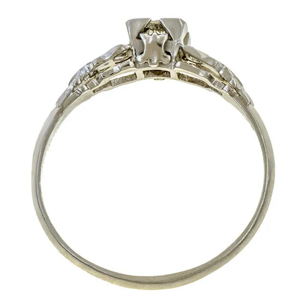 Art Deco Engagement Ring, TRB 0.35ct.