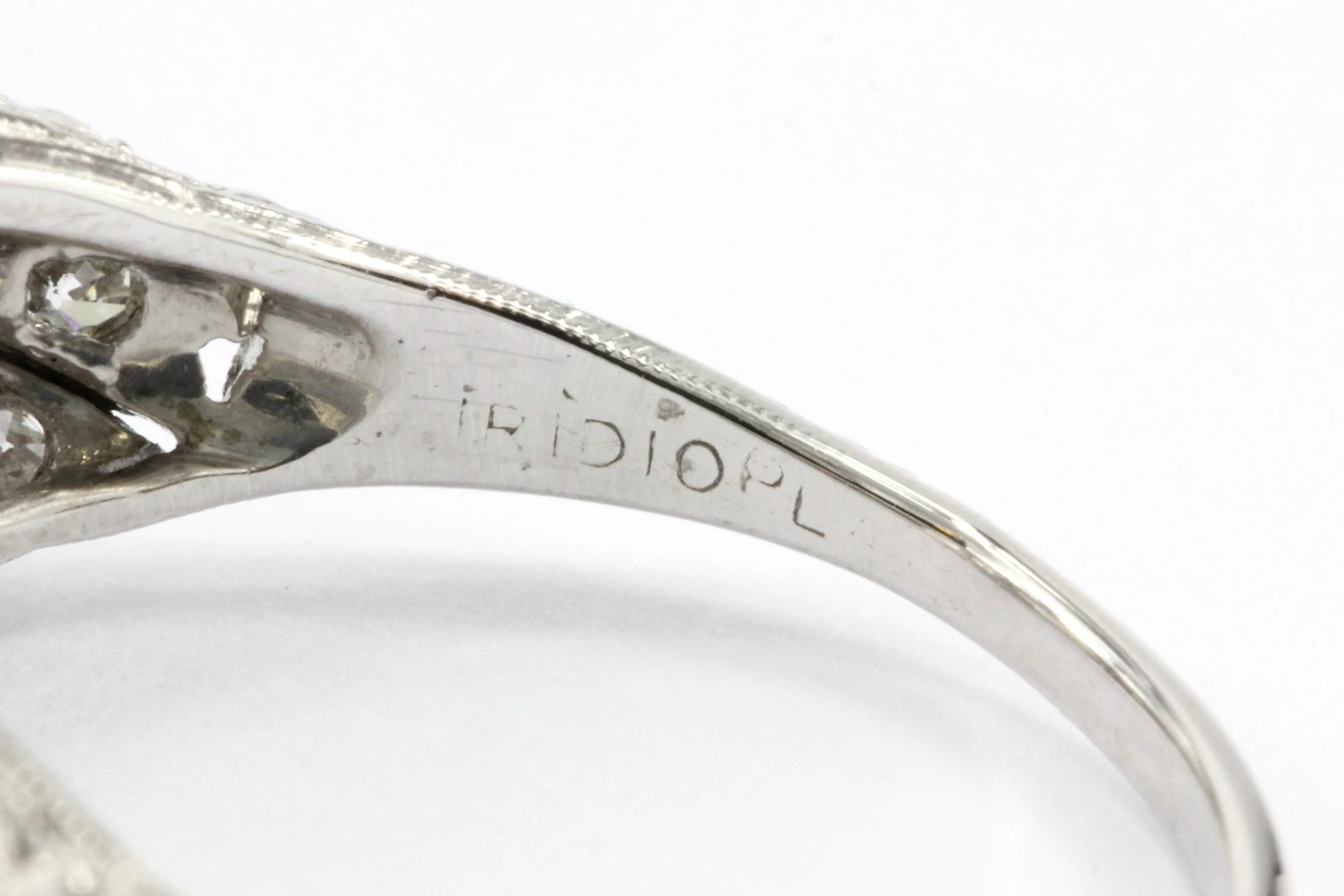 Art Deco Platinum 3 Stone Diamond Engagement Ring c.1930's