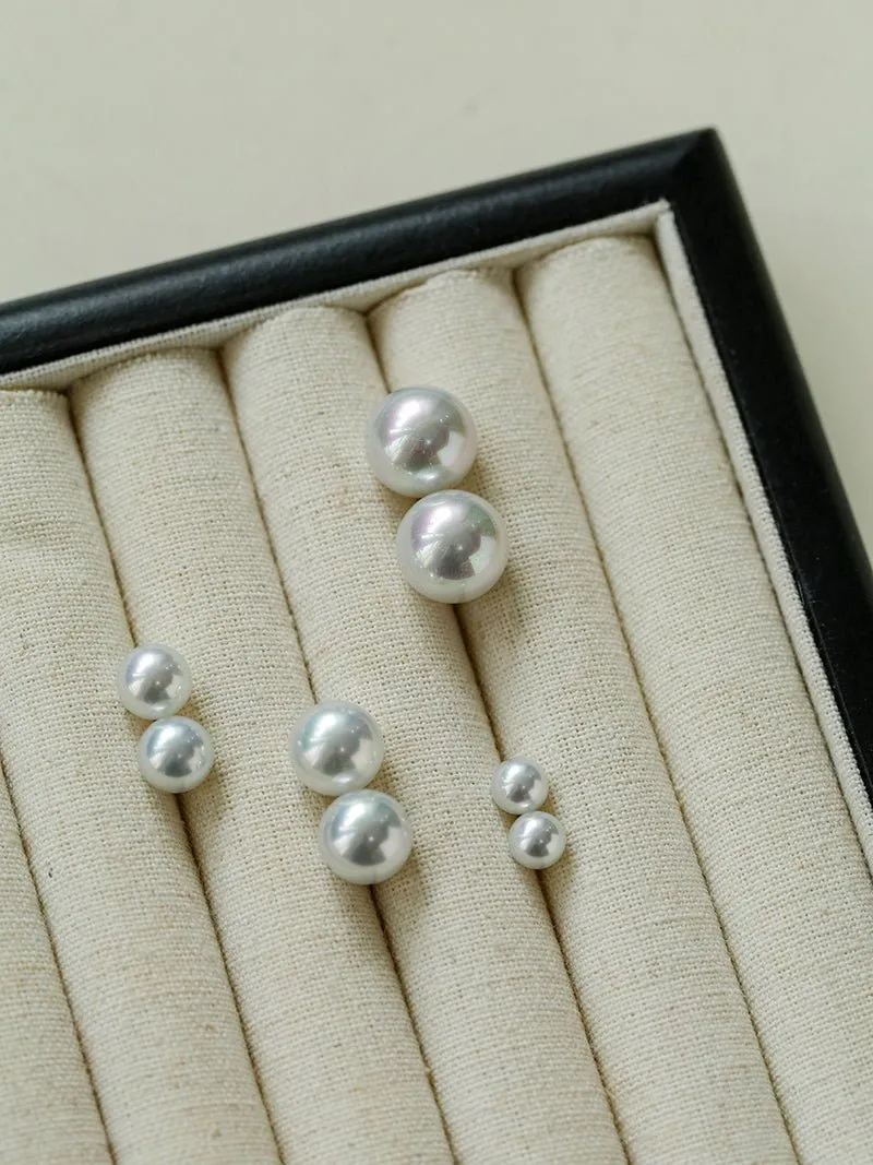 Artificial Australian White Pearl Stud Earrings