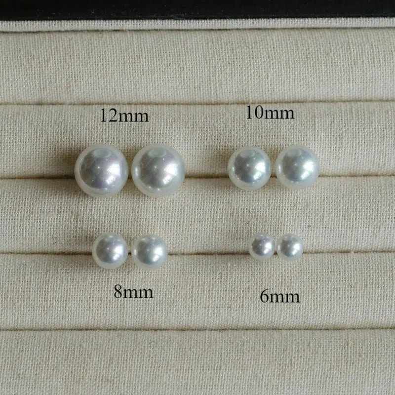 Artificial Australian White Pearl Stud Earrings