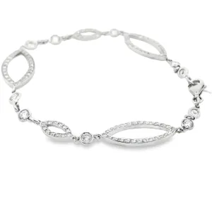 Aspery And Guldag Open Marquise Diamond Link Bracelet