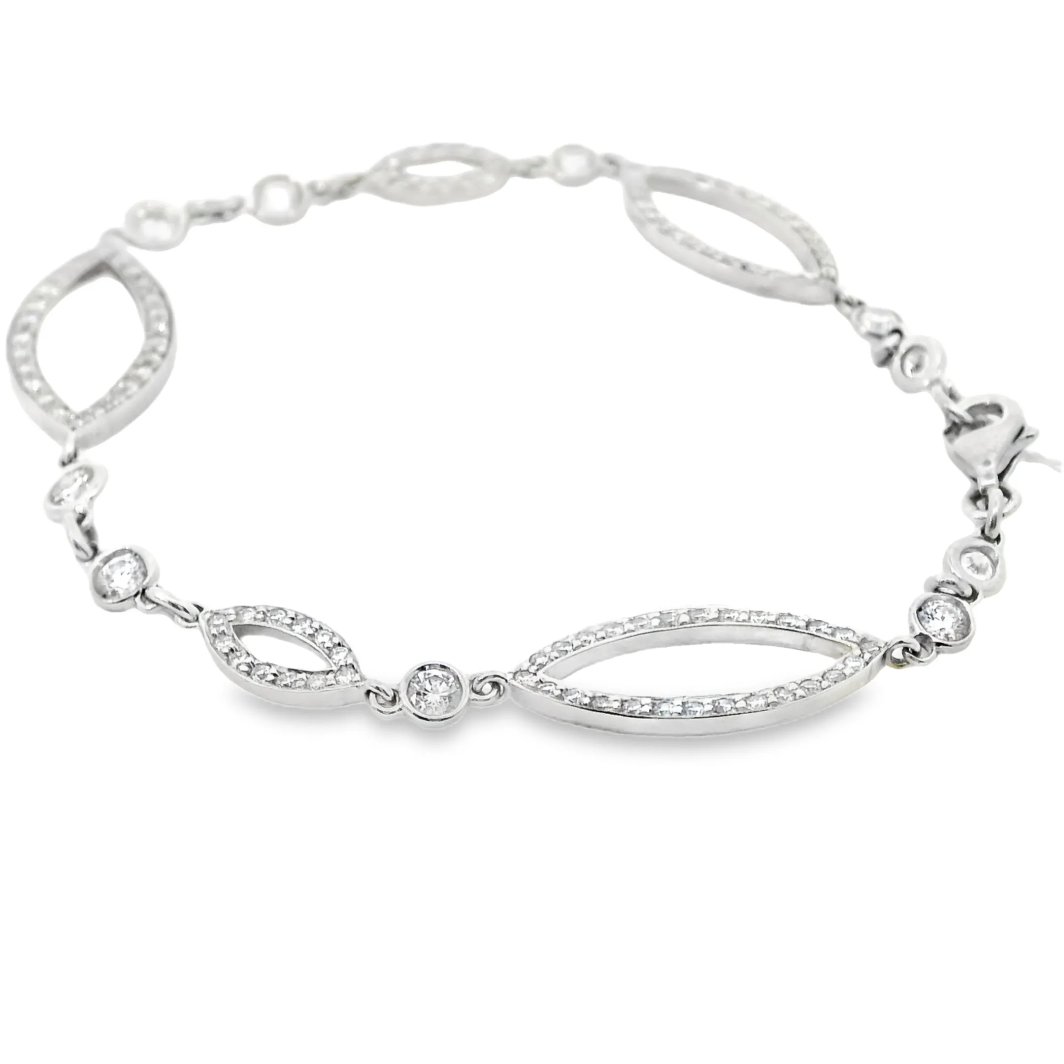 Aspery And Guldag Open Marquise Diamond Link Bracelet