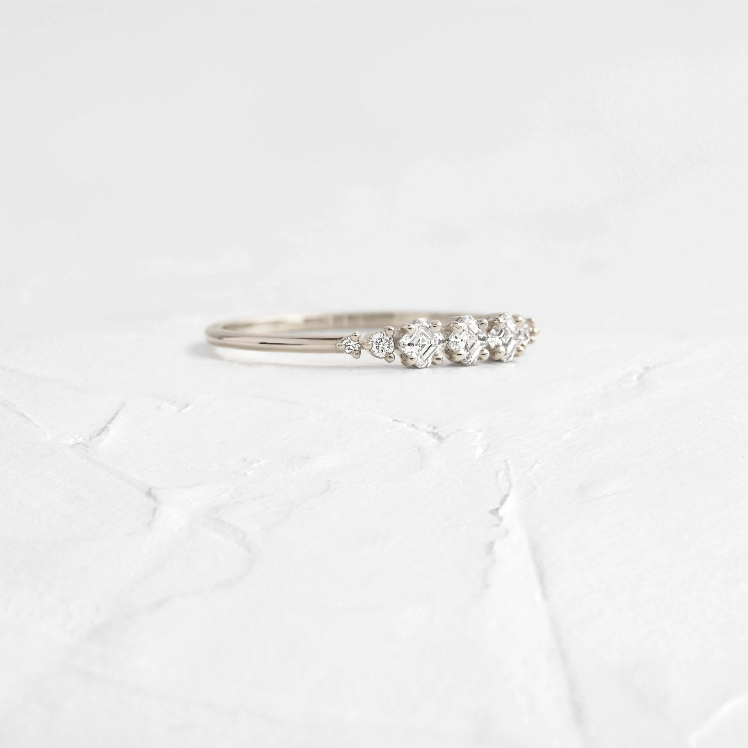 Asscher Cut Diamond Band
