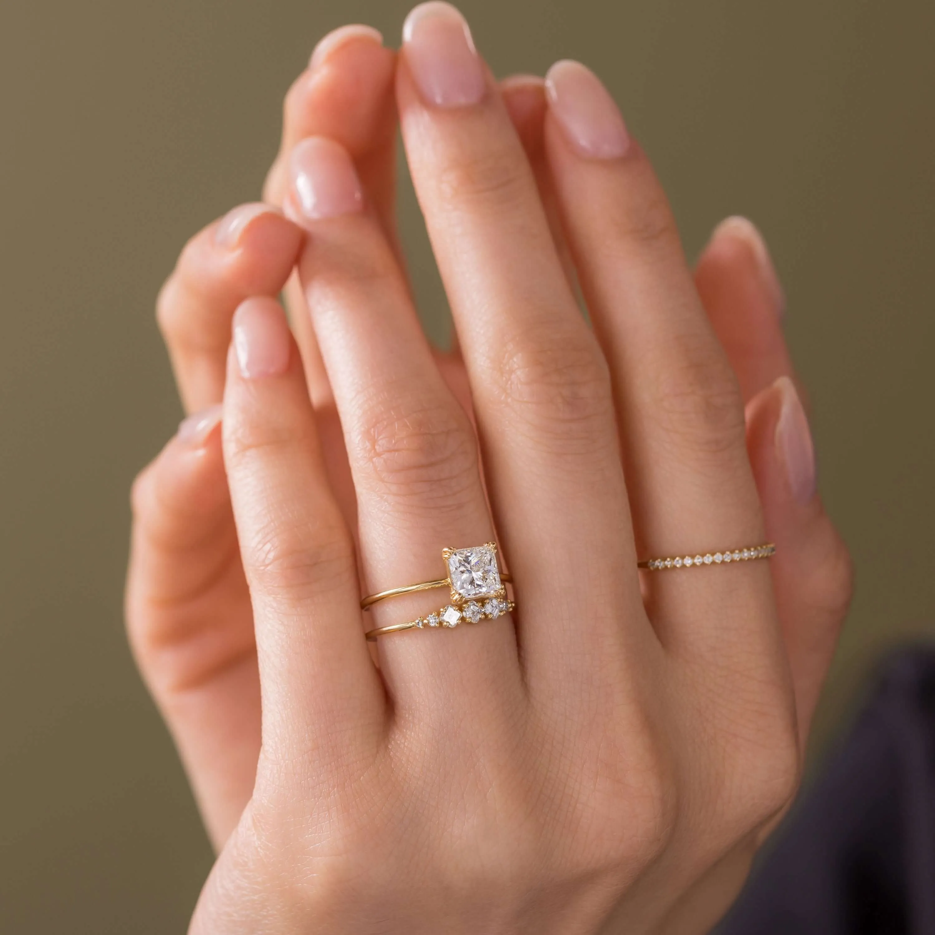 Asscher Cut Diamond Band