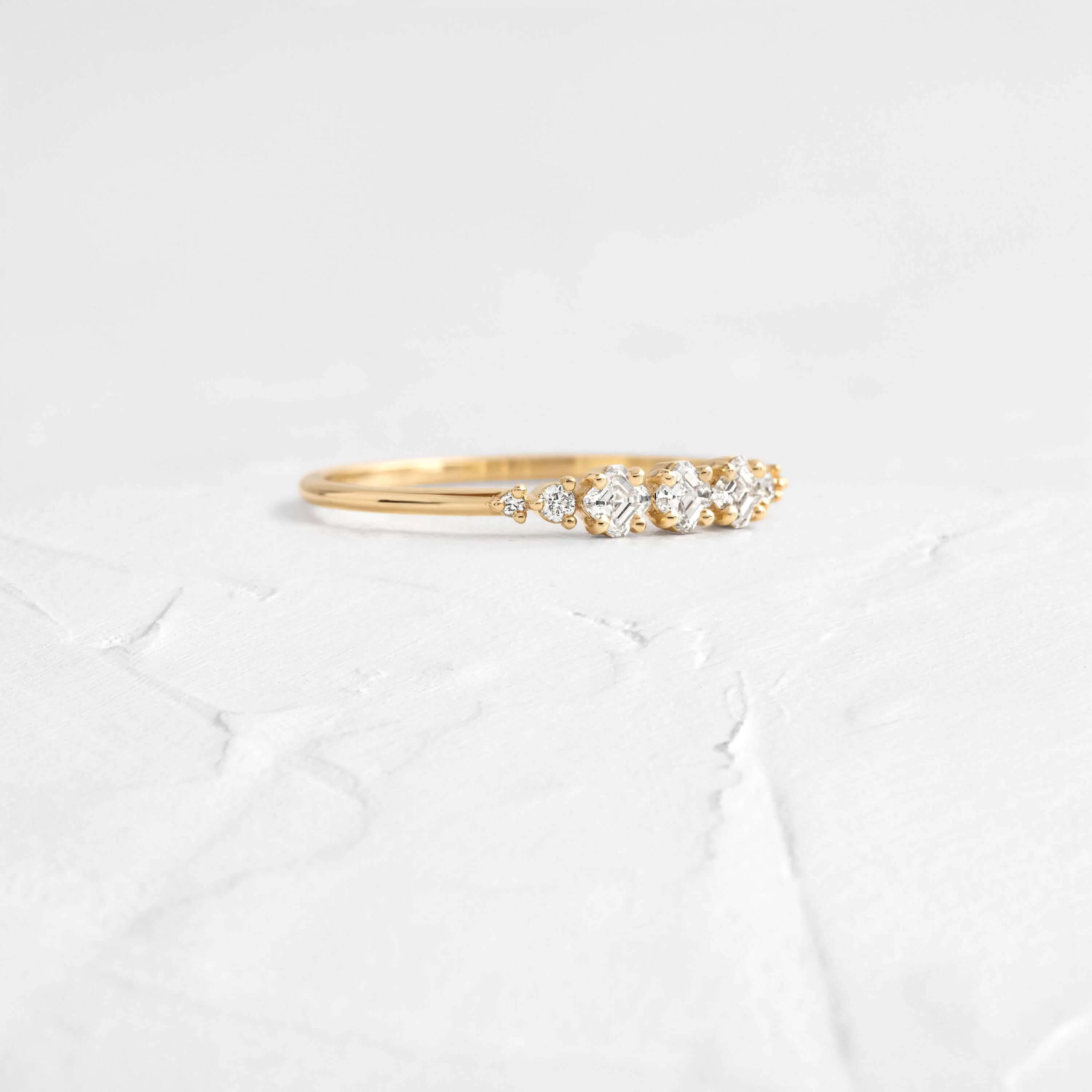Asscher Cut Diamond Band