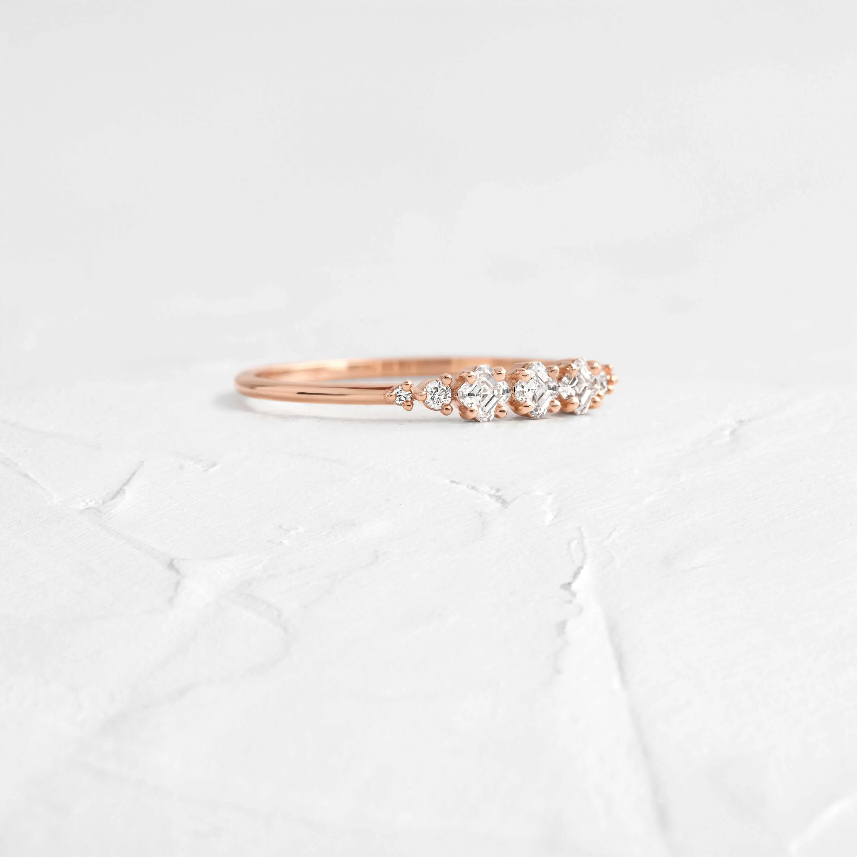 Asscher Cut Diamond Band