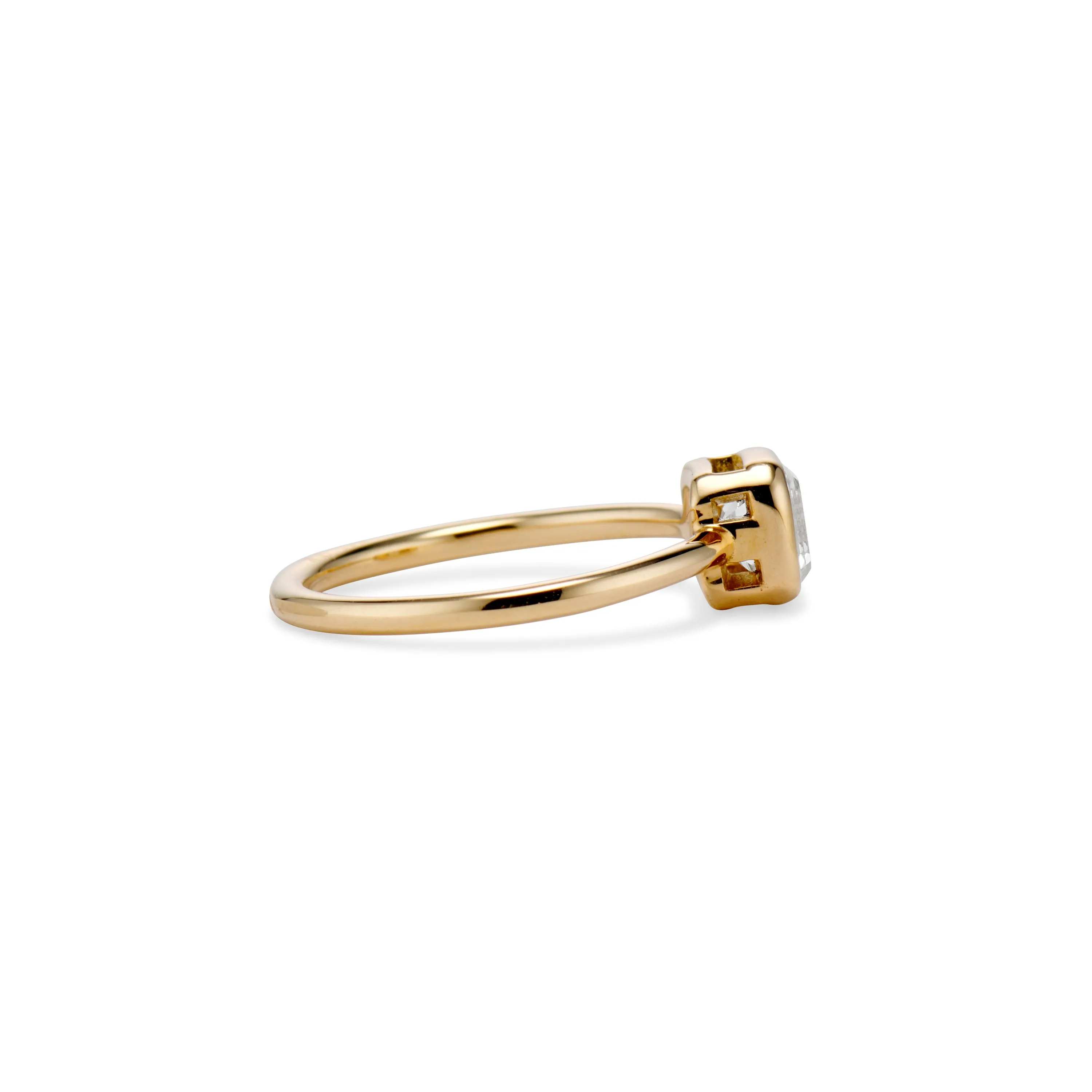Asscher Cut Diamond Bezel Ring