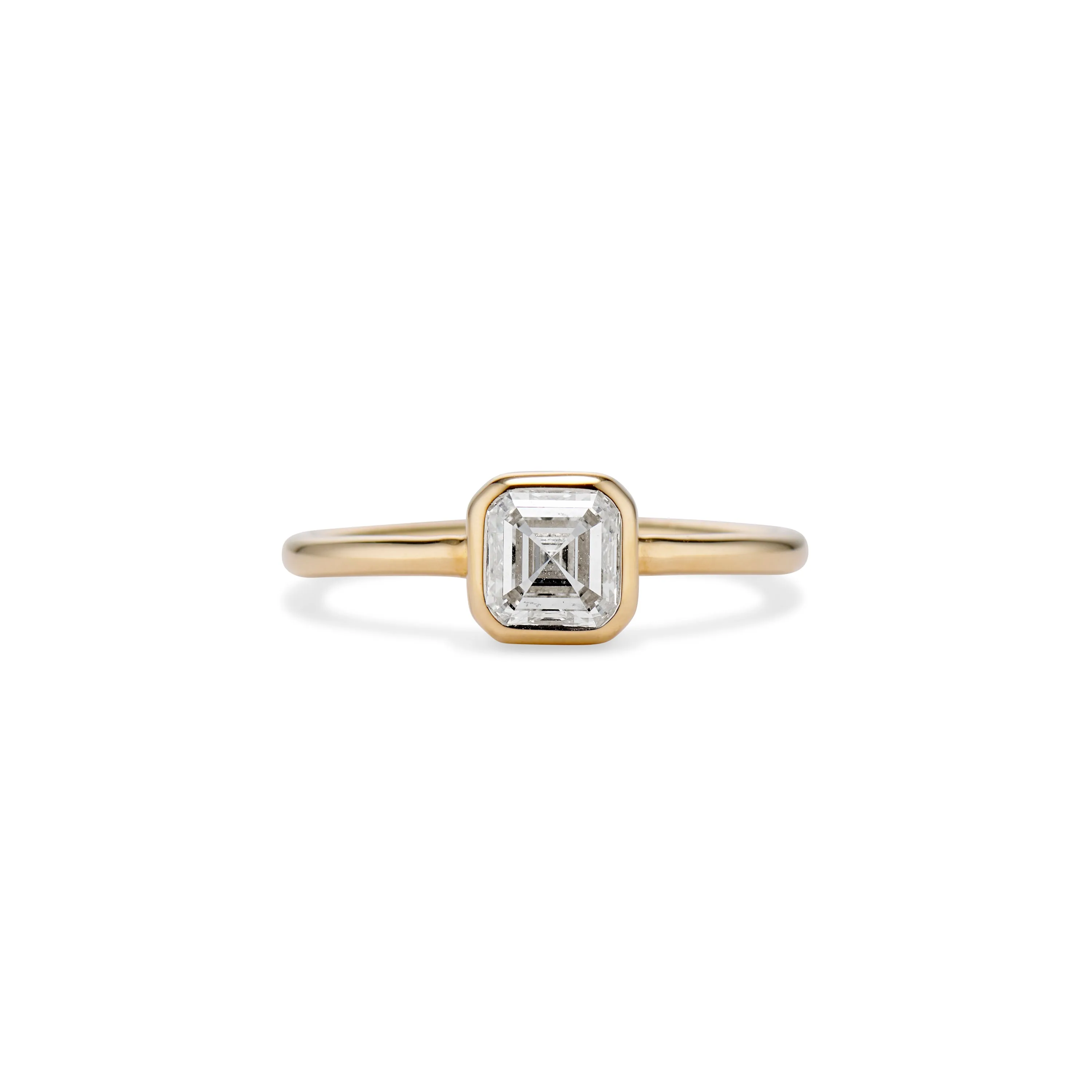 Asscher Cut Diamond Bezel Ring