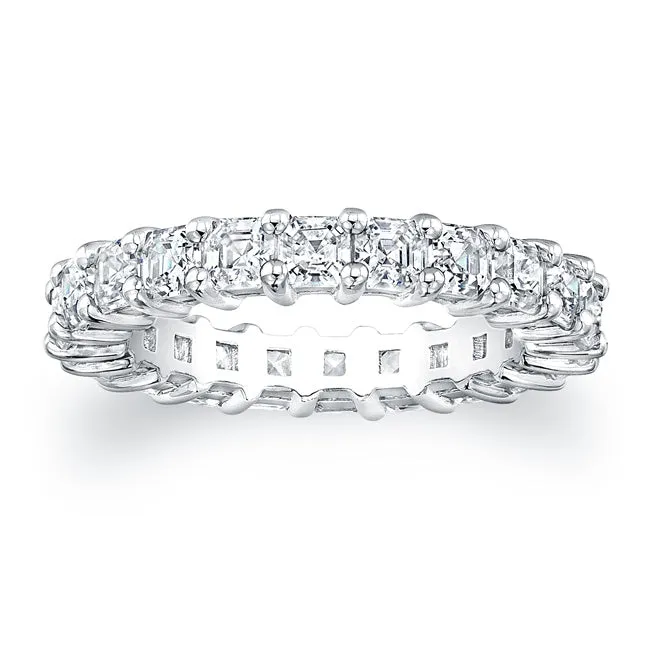 Asscher Cut Diamond Eternity Ring - 3.15CTW F/VS2