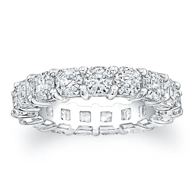 Asscher Cut Diamond Eternity Ring - 6.40CTW F/VS2