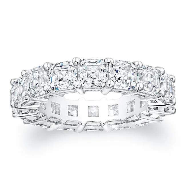 Asscher Cut Diamond Eternity Ring - 7.50CTW F/VS2