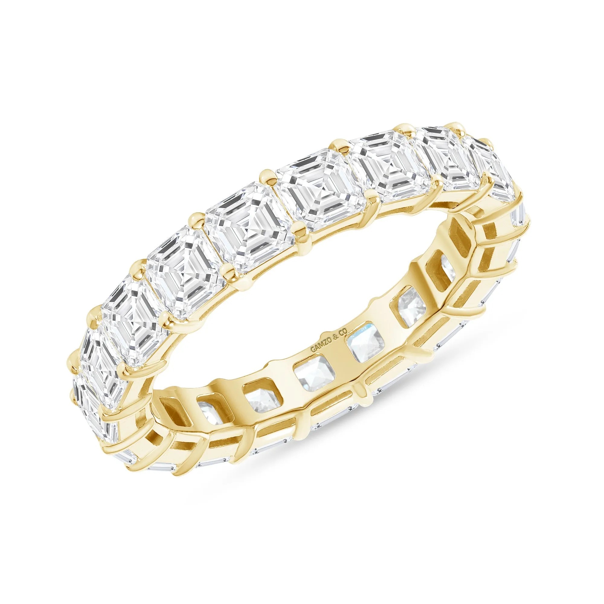 Asscher Cut Lab Grown Diamond Full Eternity Band