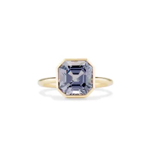 Asscher Cut Spinel Bezel Ring