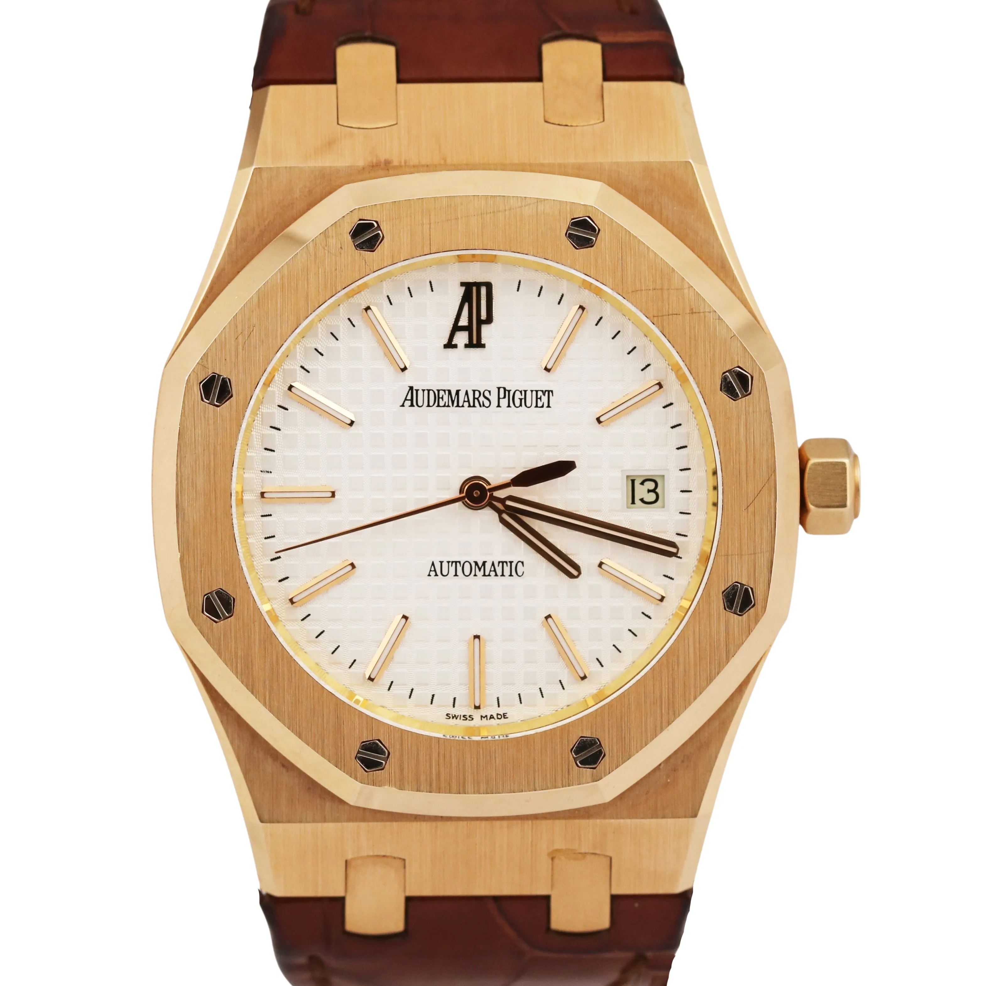 Audemars Piguet Royal Oak 18K Rose Gold WHITE 39mm 15300OR.OO.D088CR.02 Watch