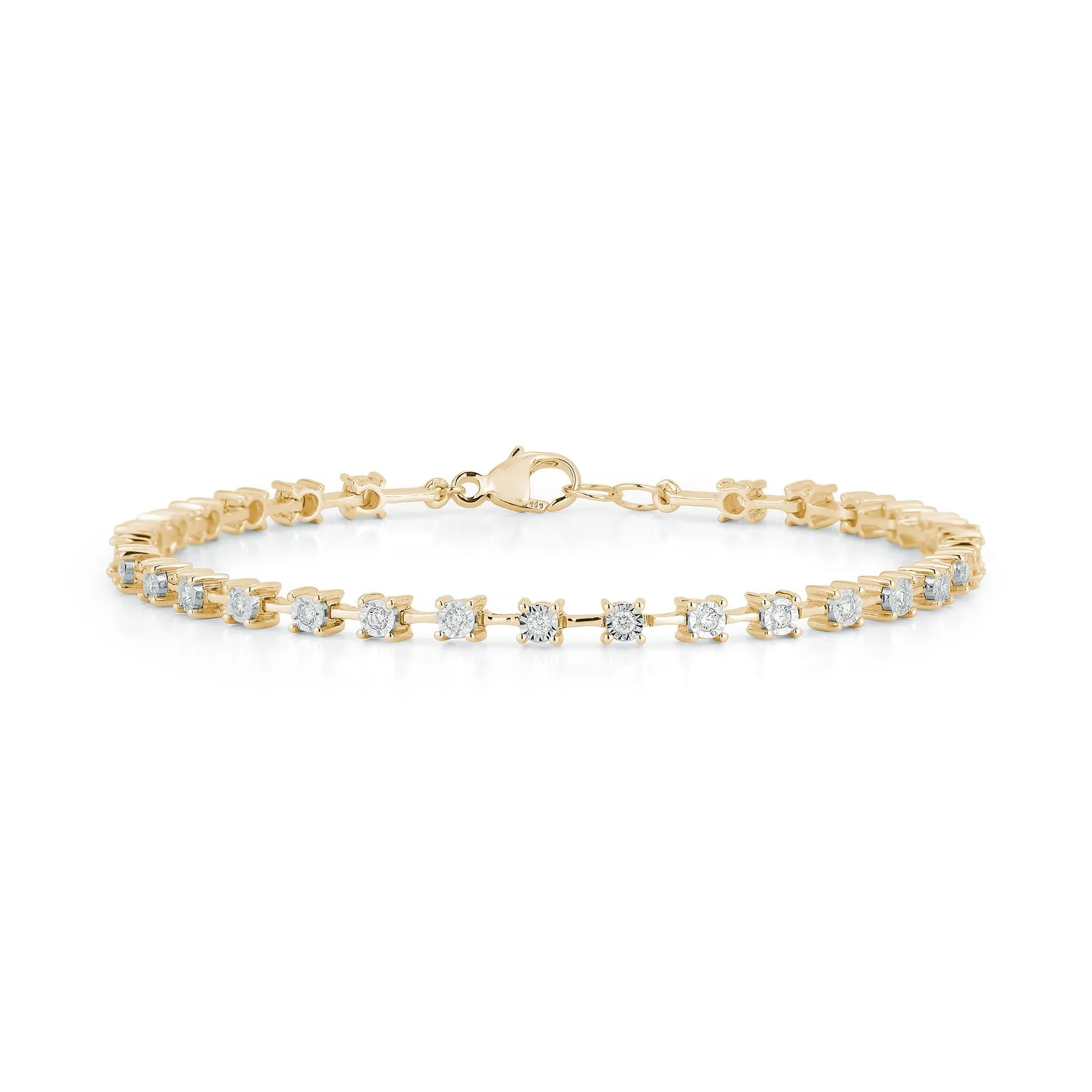 Ava Bea Interval Tennis Bracelet in Yellow Gold