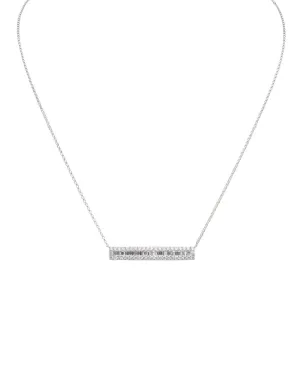 Baguette Diamond Bar Necklace