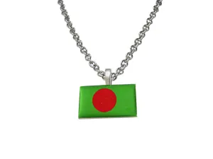 Bangladesh Flag Pendant Necklace