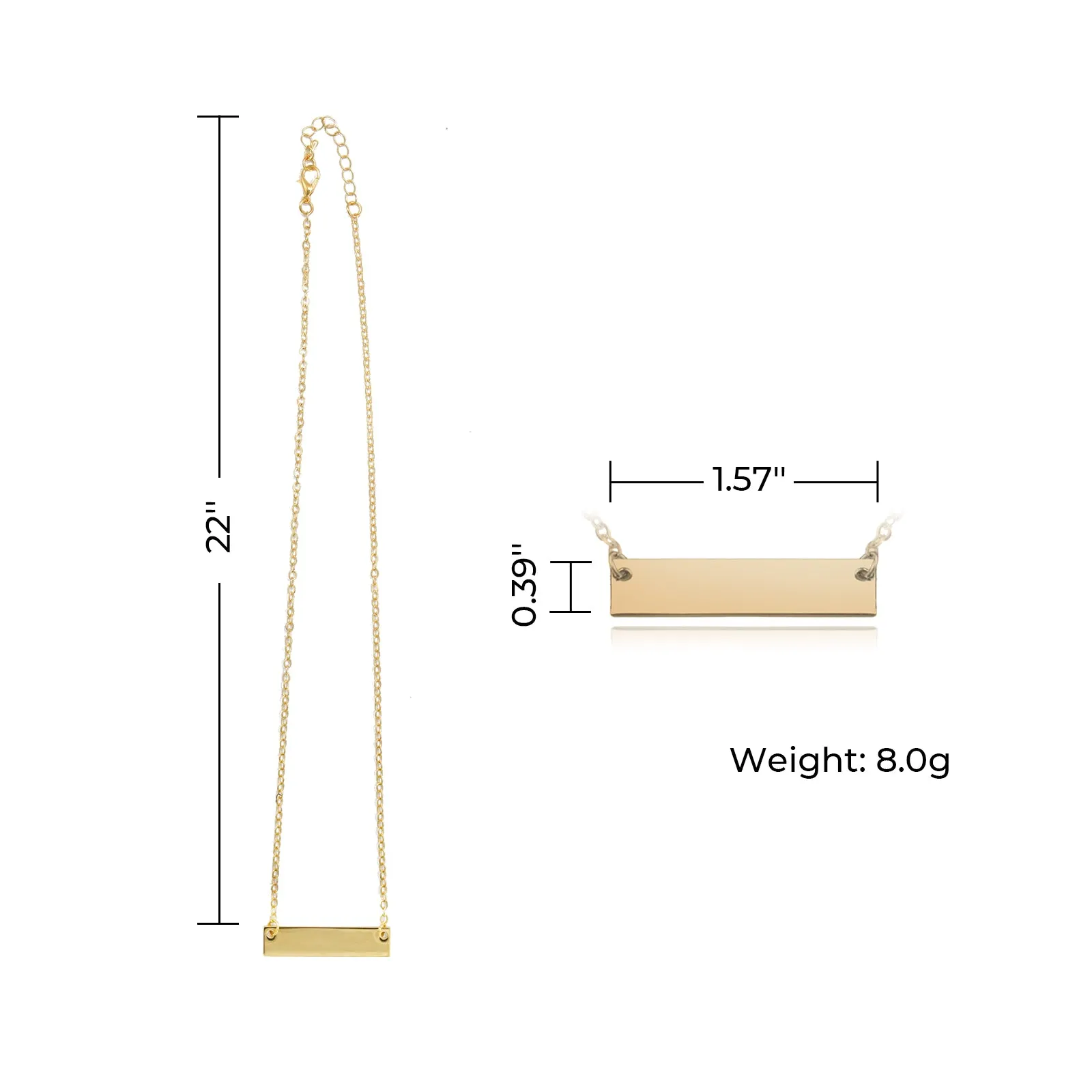 Bar Necklace (6pcs)
