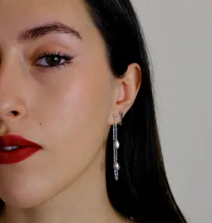 Baroque chain earrings