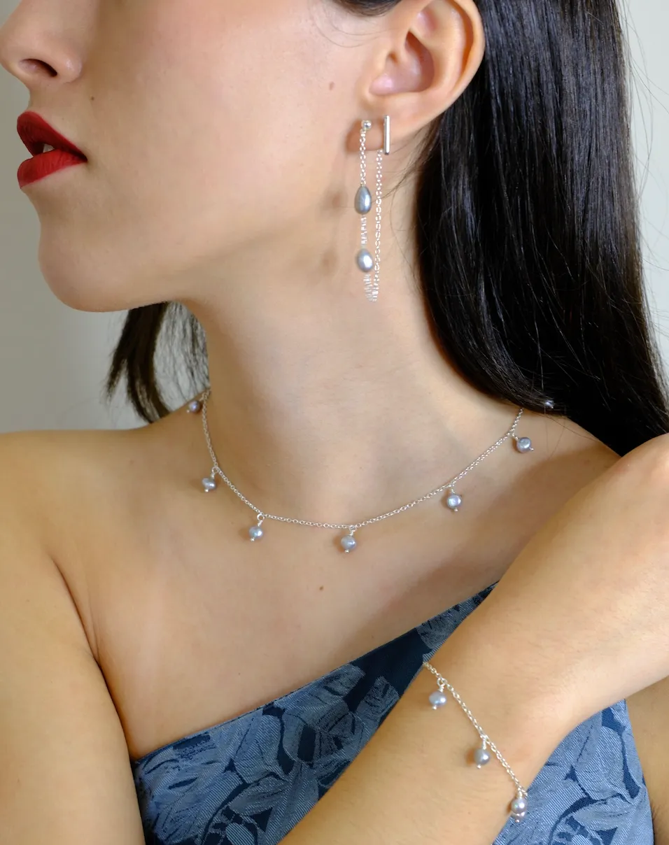 Baroque chain earrings
