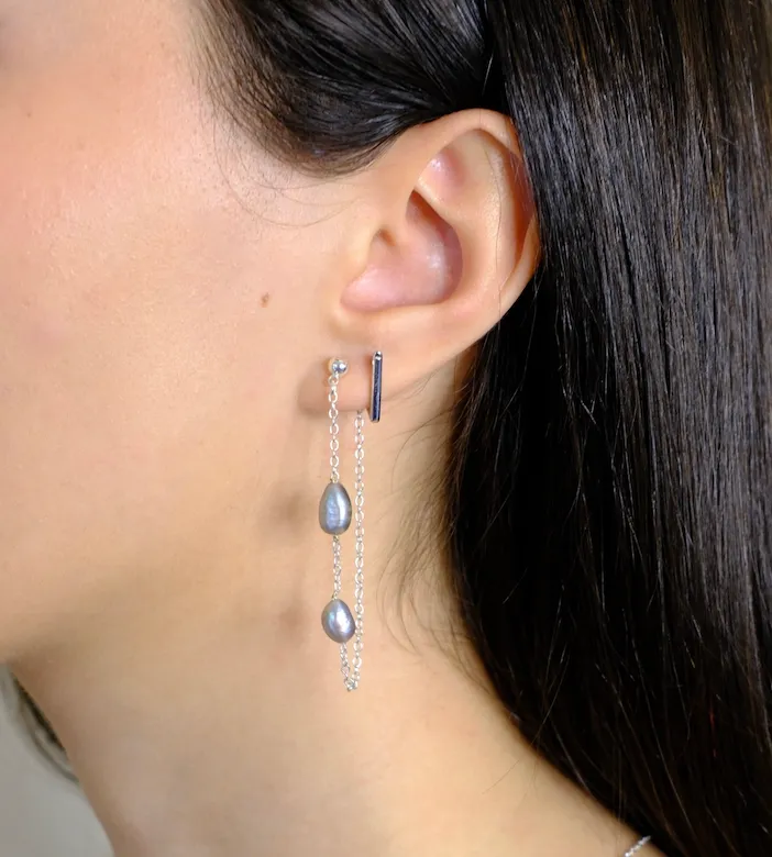 Baroque chain earrings