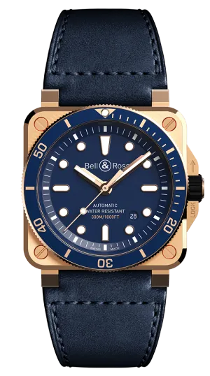 BELL & ROSS BR 03-92 DIVER BRONZE BLUE LIMITED EDITION