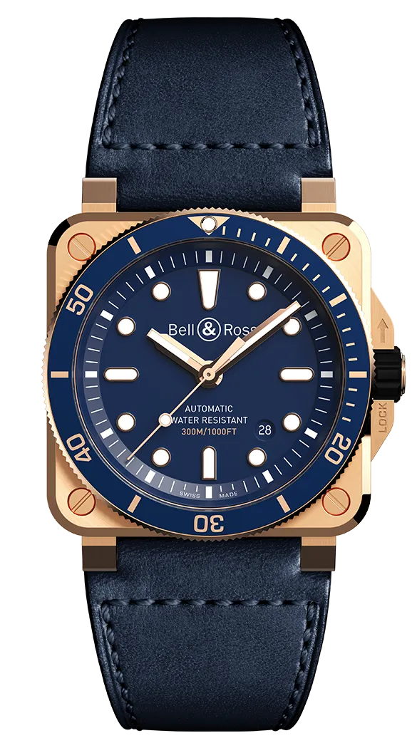 BELL & ROSS BR 03-92 DIVER BRONZE BLUE LIMITED EDITION